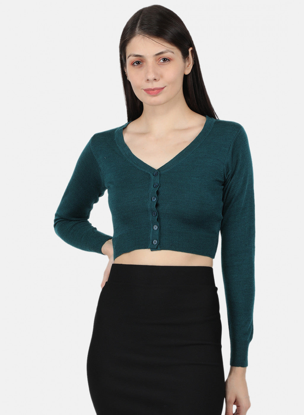 Women Green Solid Blouse