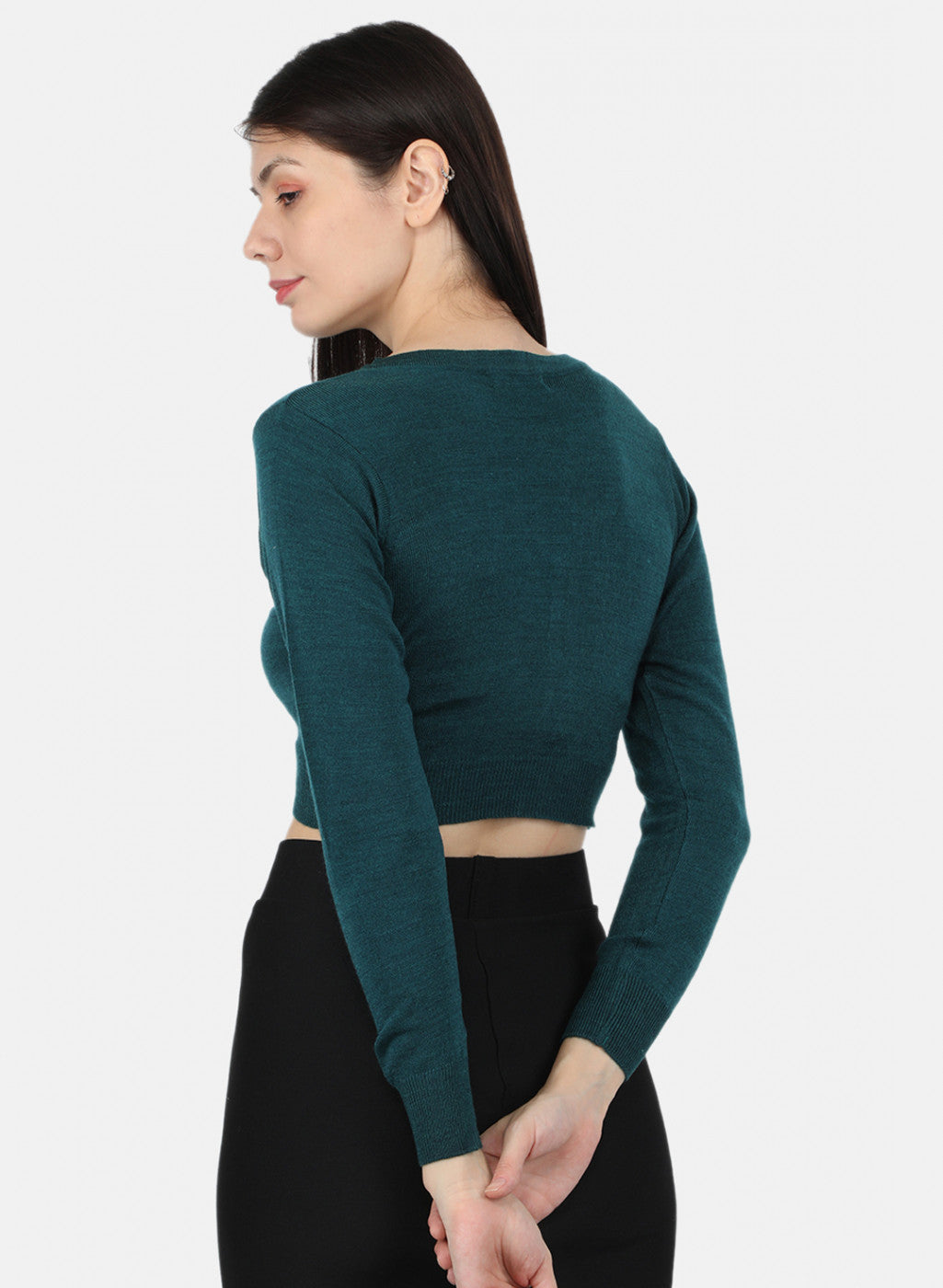 Women Green Solid Blouse