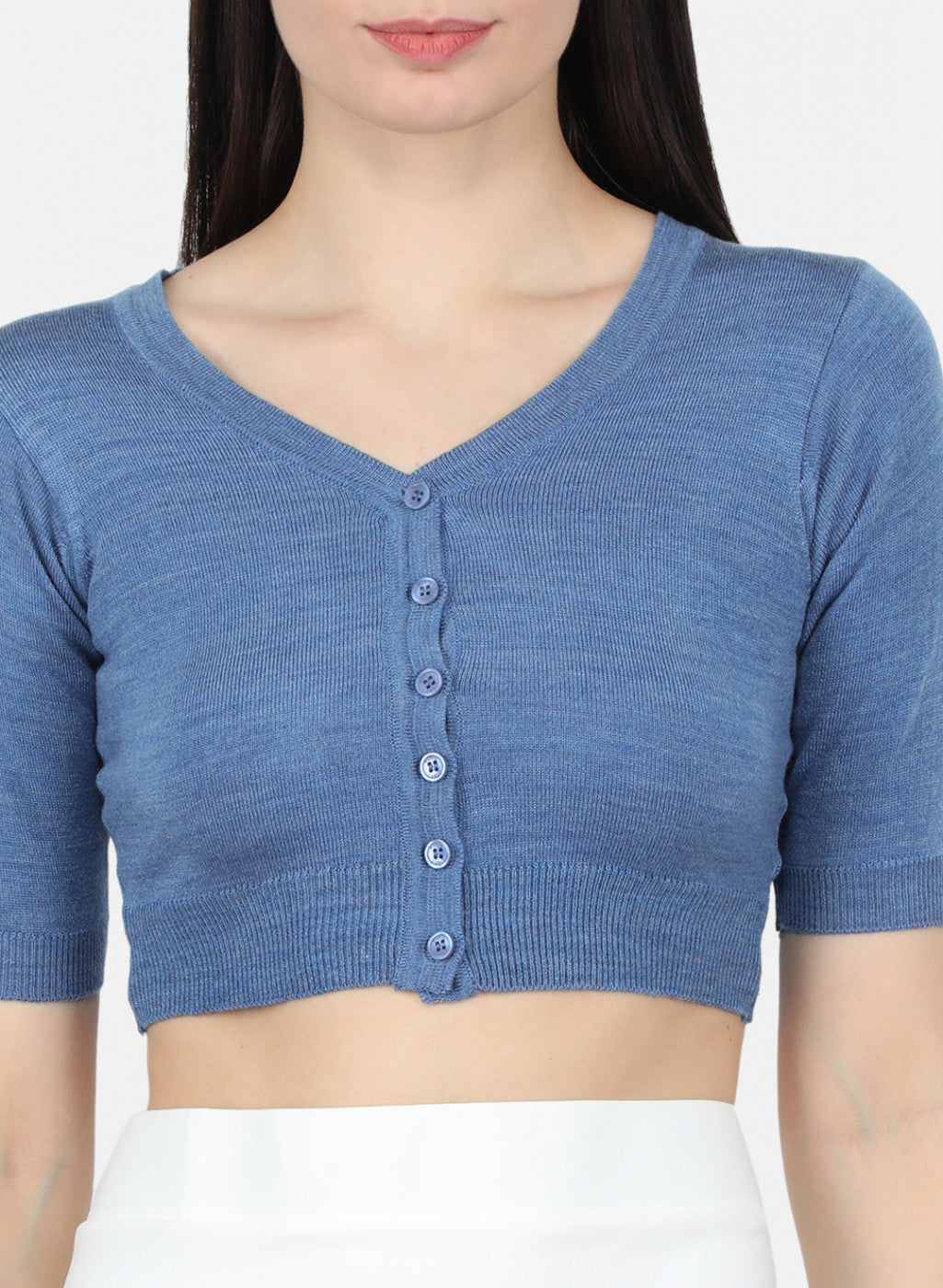 Women Blue Solid Blouse