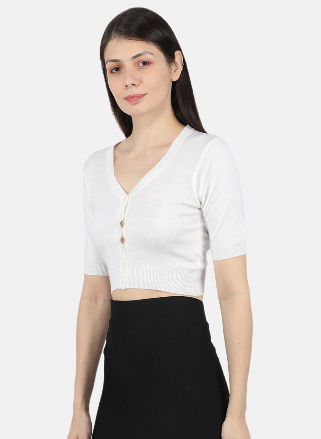 Women White Solid Blouse