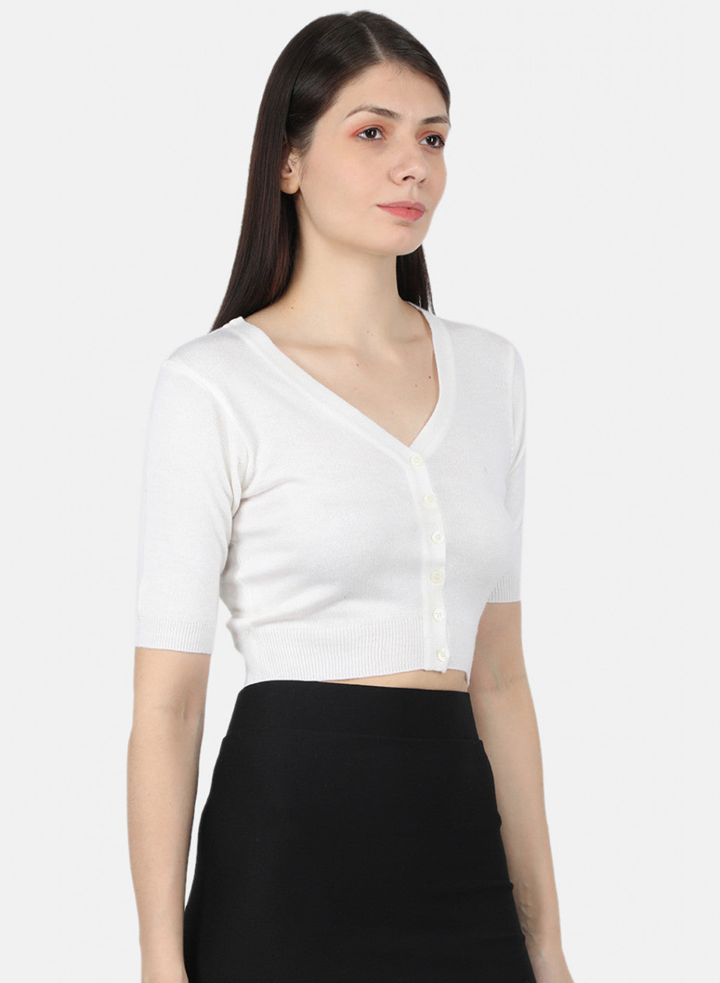 Women White Solid Blouse