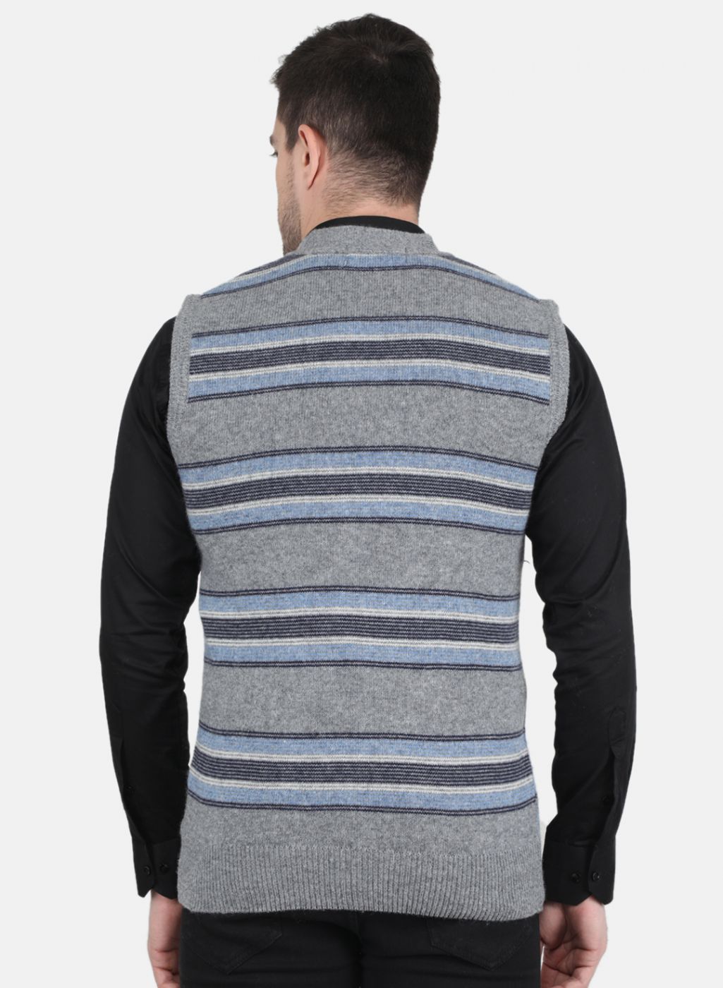 Men Grey Printed Cardigan