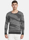 Men Grey Jaquard Pullover