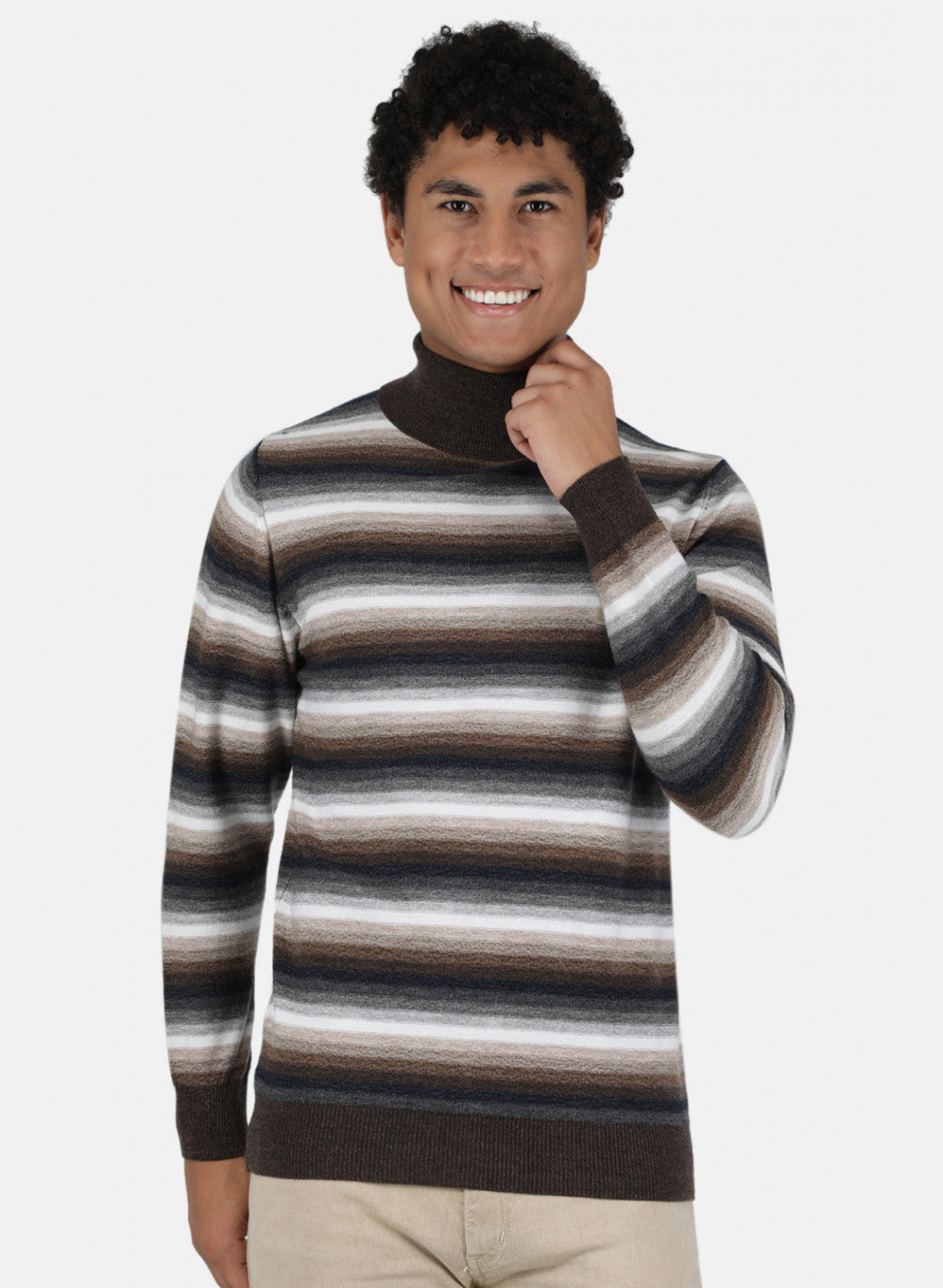 High neck outlet woolen sweater mens