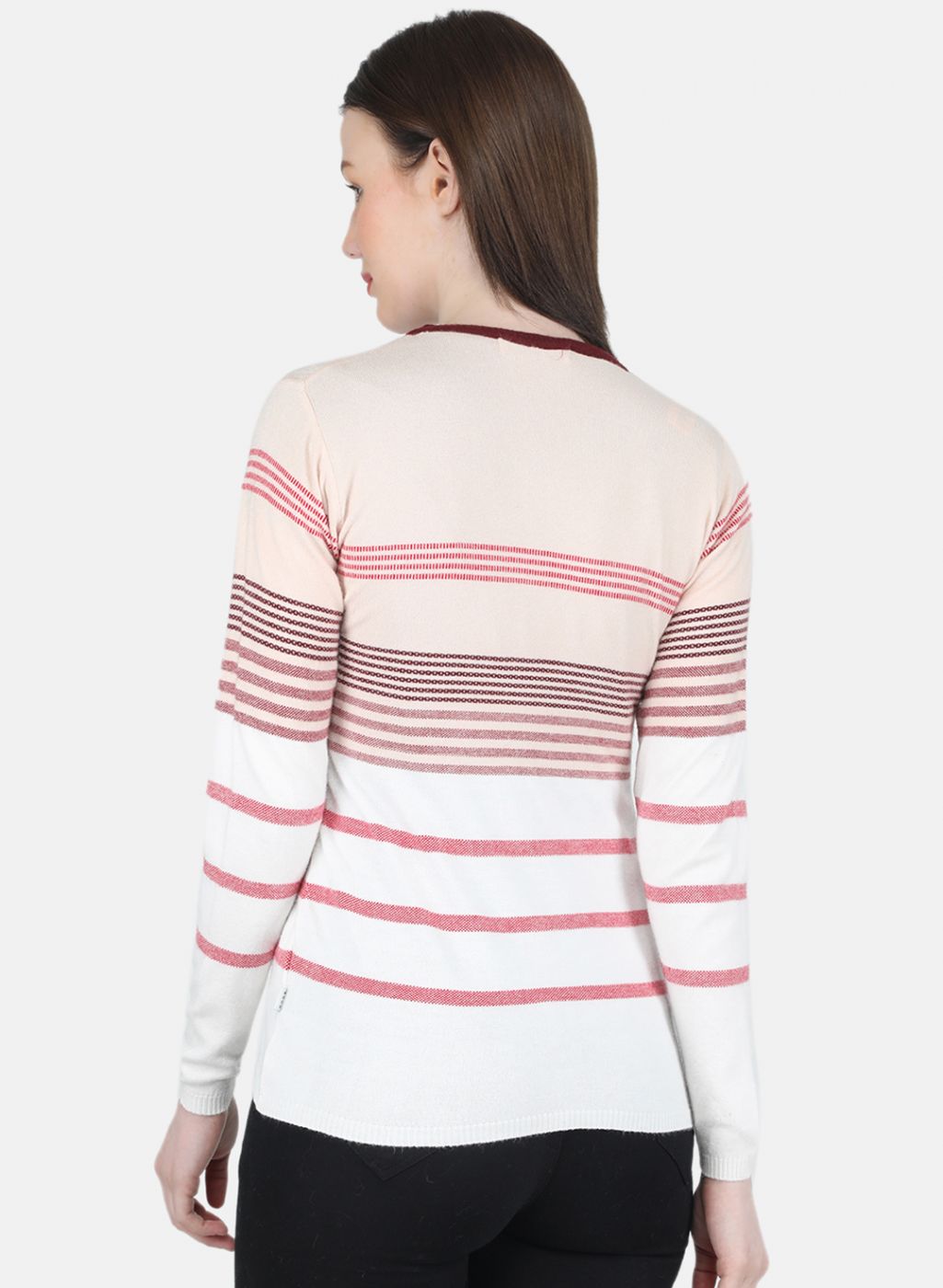 Women White Stripe Cardigan