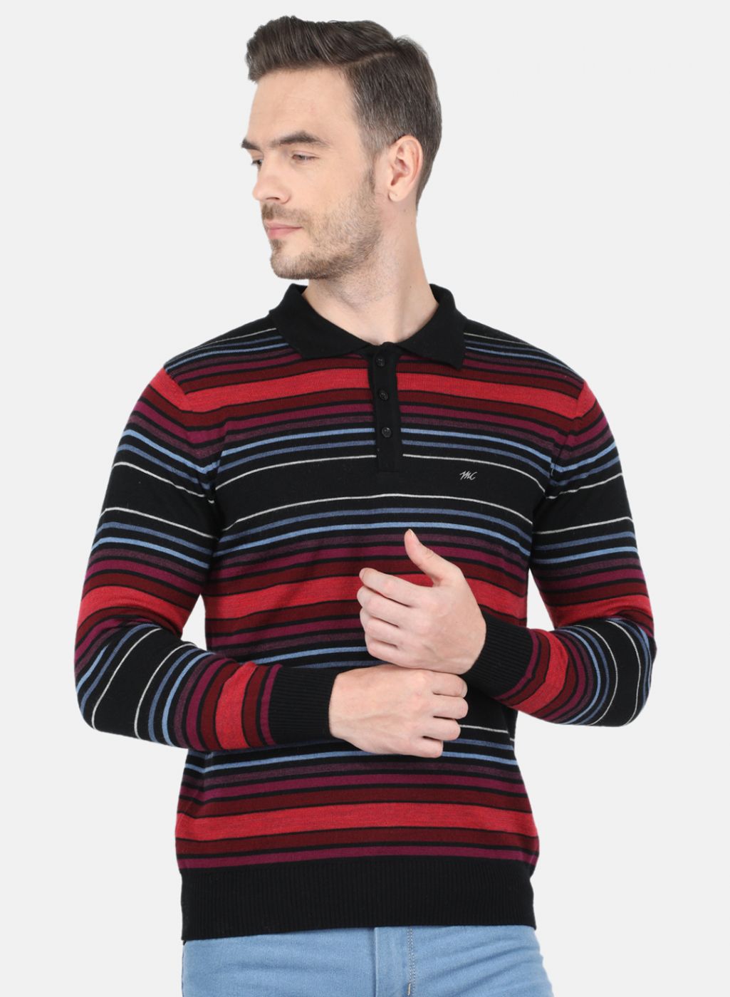 Men Black Stripe T-Shirt