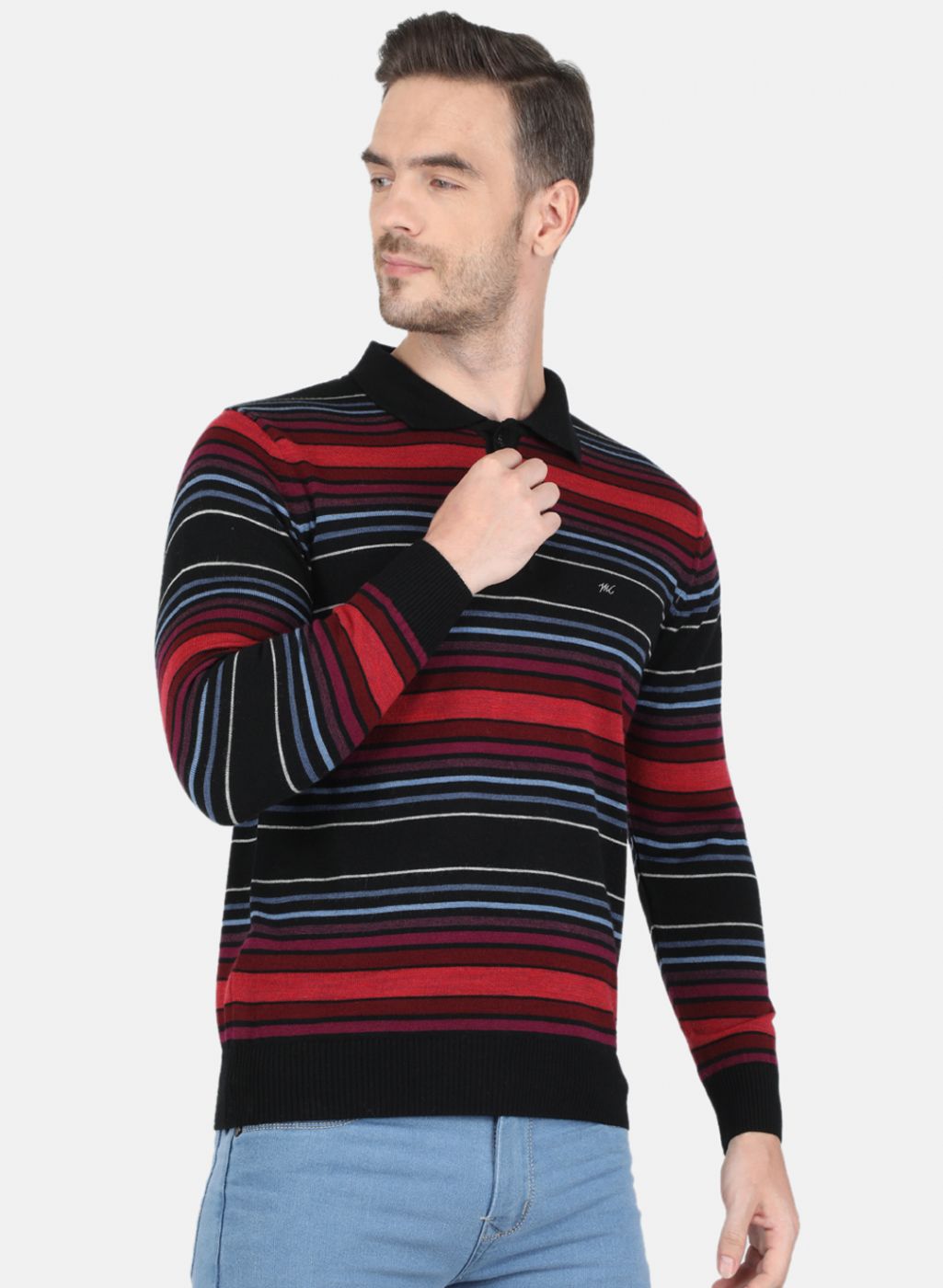 Men Black Stripe T-Shirt