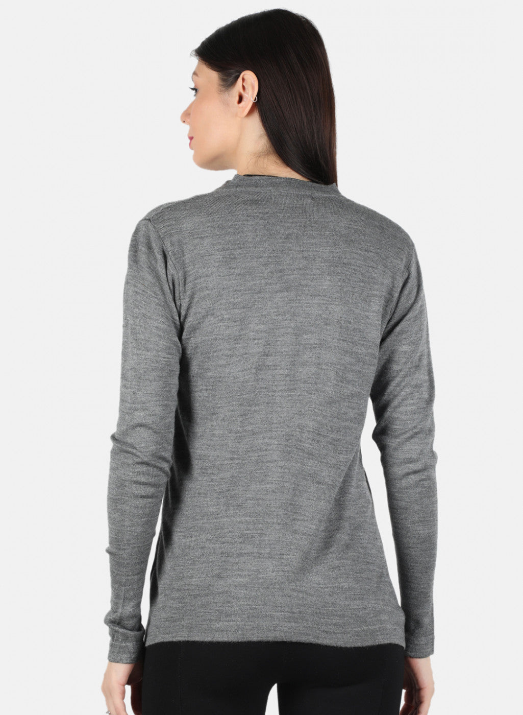 Women Grey Self Design Cardigan