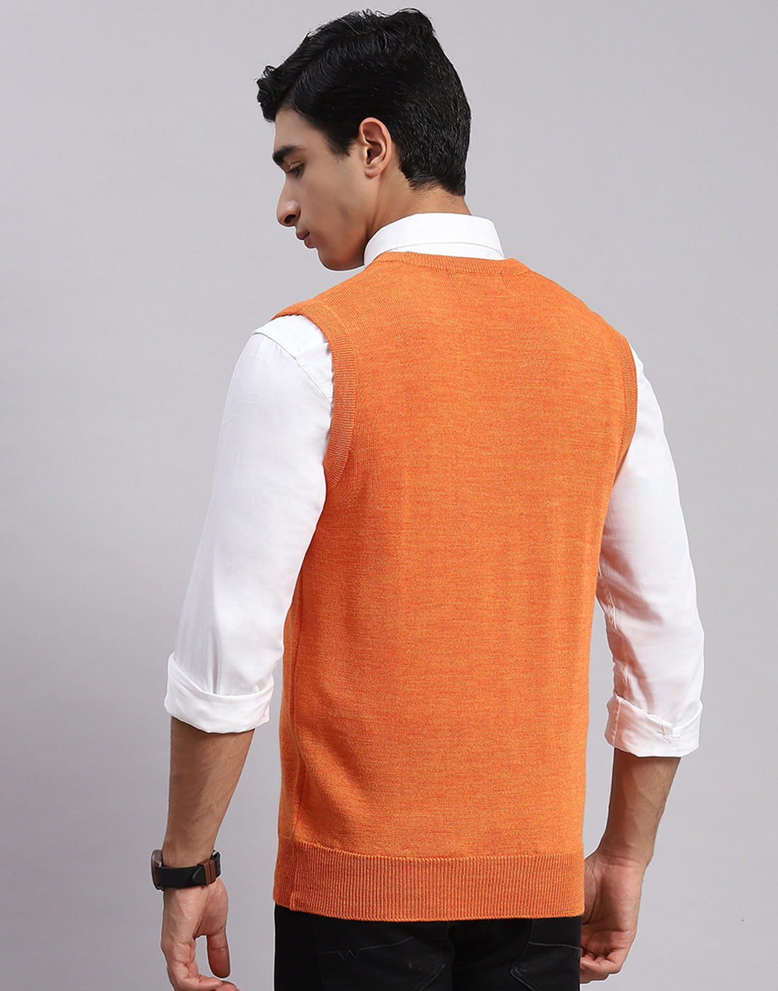 Orange sleeveless shop sweater