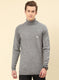 Men Grey Solid Blend wool Pullover