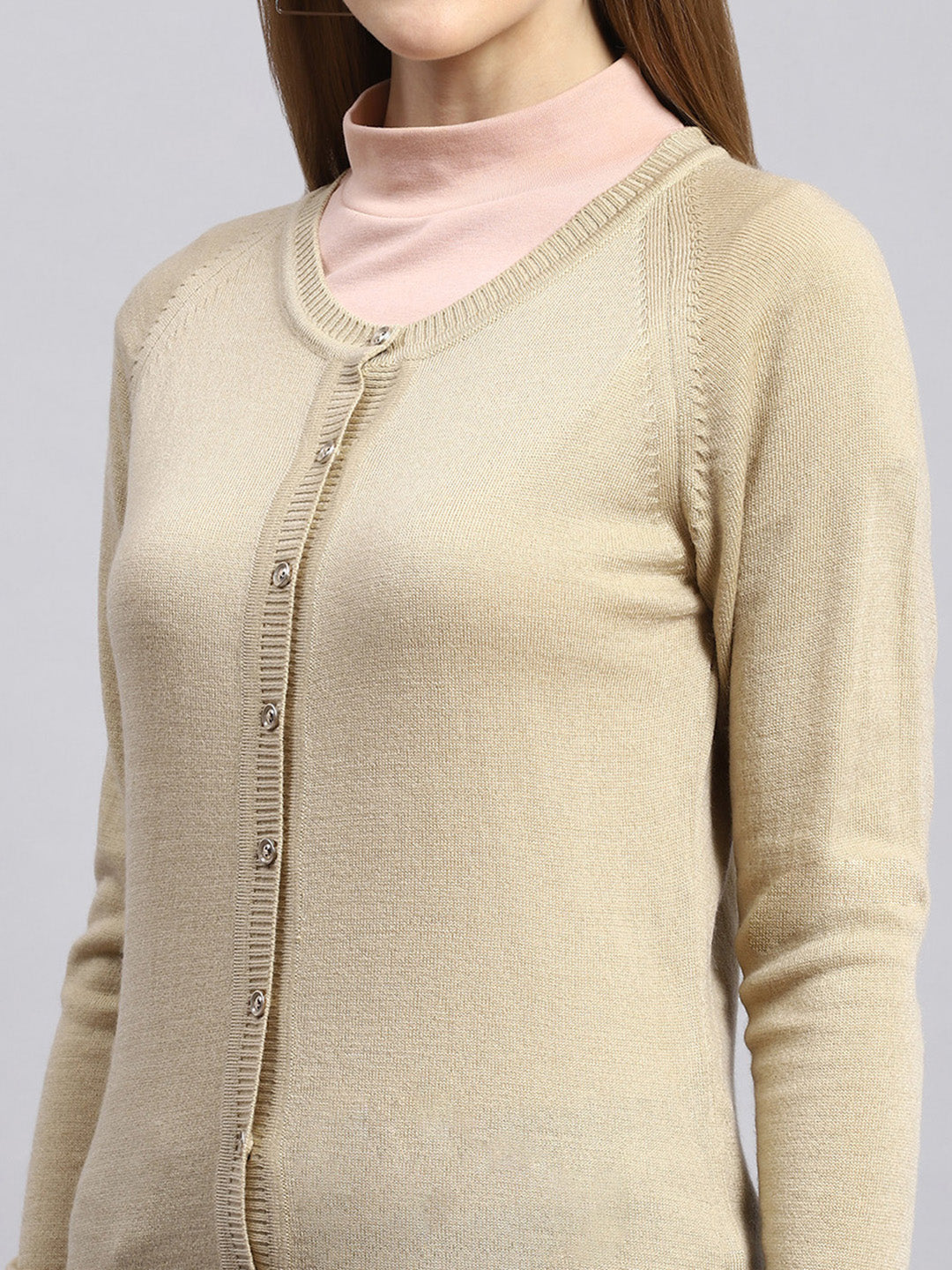 Women Brown Solid Cardigan