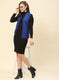 Women Royal Blue Solid Modal Nylone Cardigan