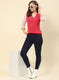 Women Red Solid Modal Nylone Cardigan