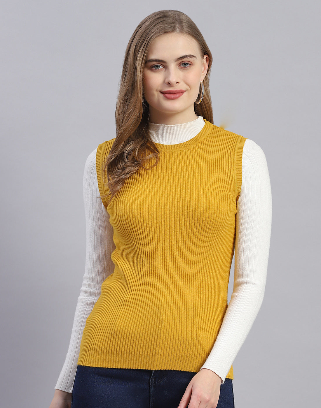 Yellow sleeveless sale sweater