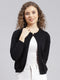 Women Black Solid Wool blend Cardigan