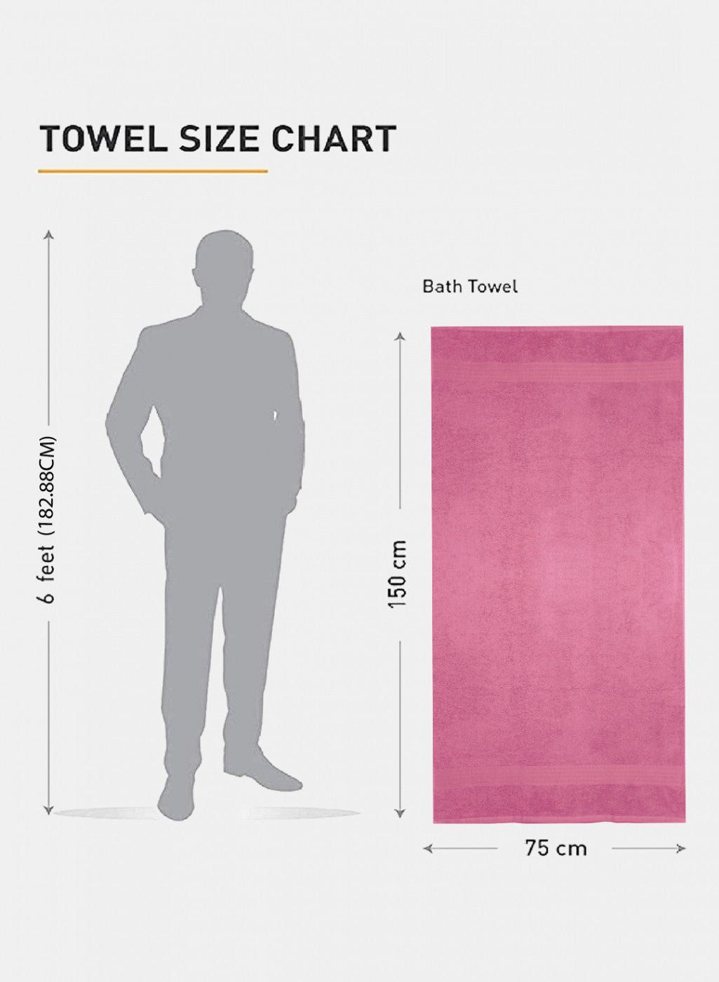 Pink Cotton 400 GSM Bath Towel