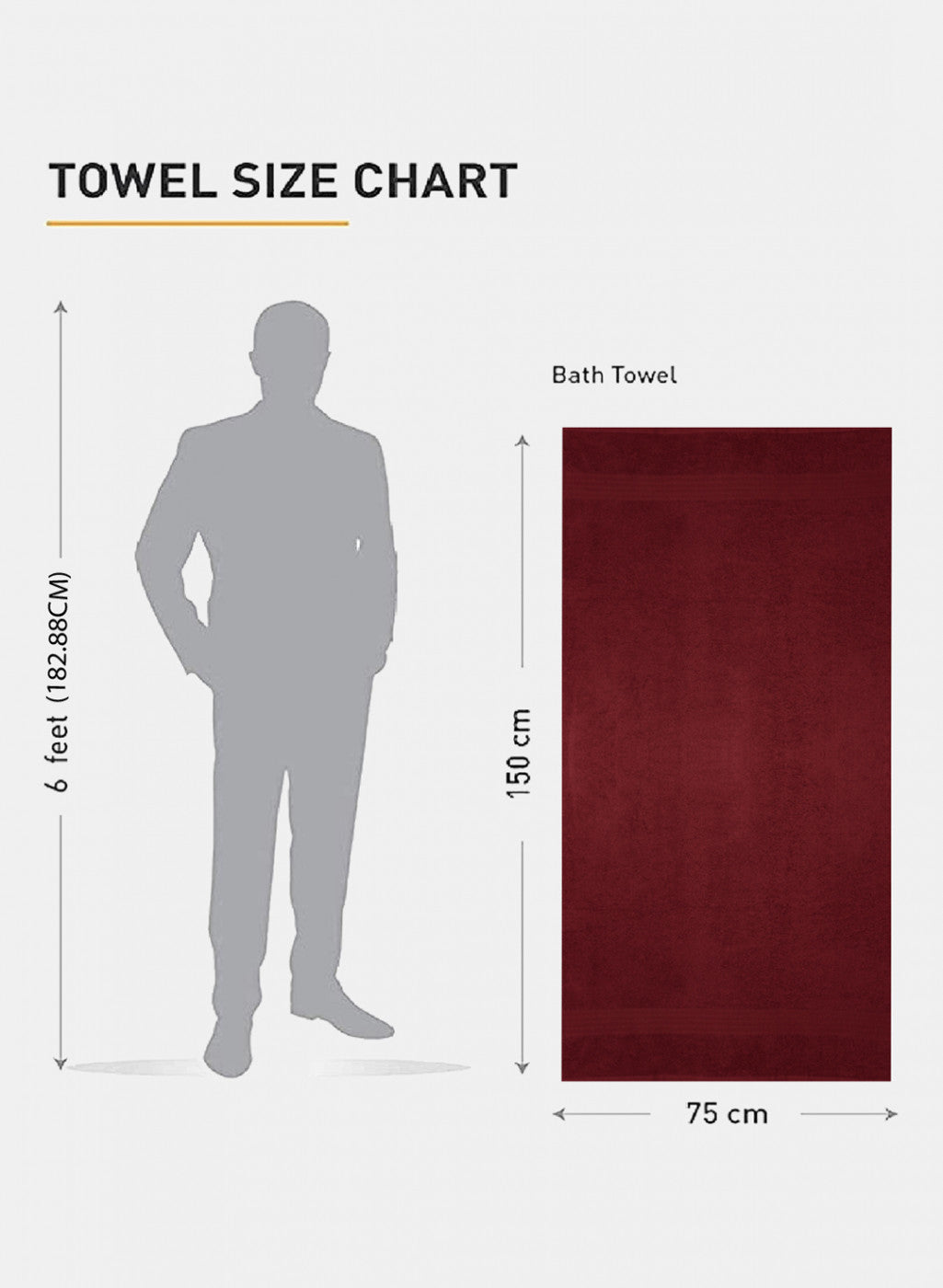 Maroon Cotton 400 GSM Bath Towel