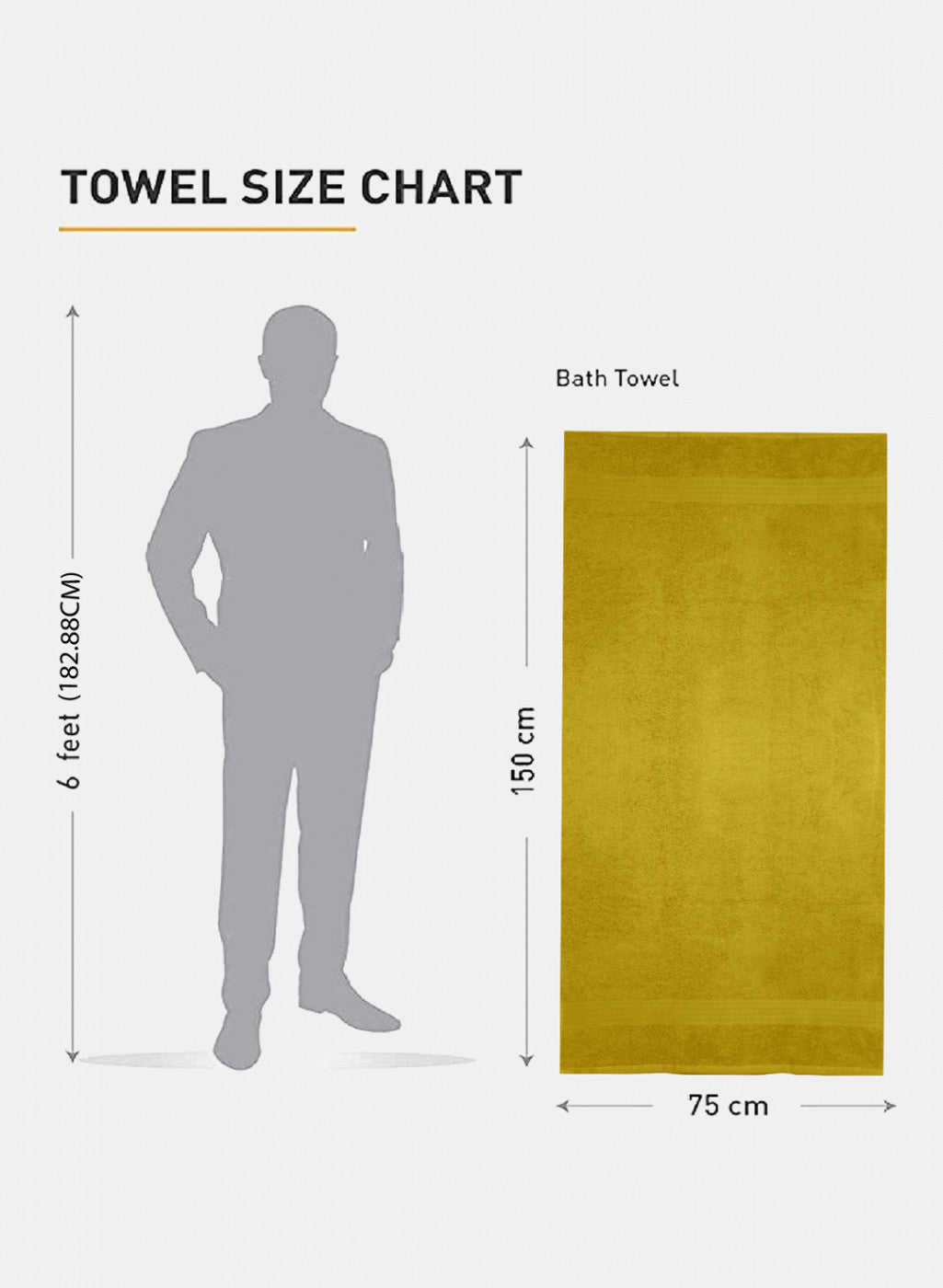 Yellow Cotton 400 GSM Bath Towel