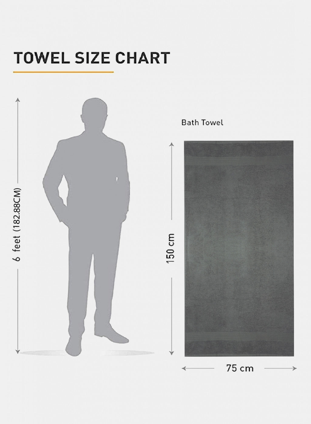 Grey Cotton 400 GSM Bath Towel