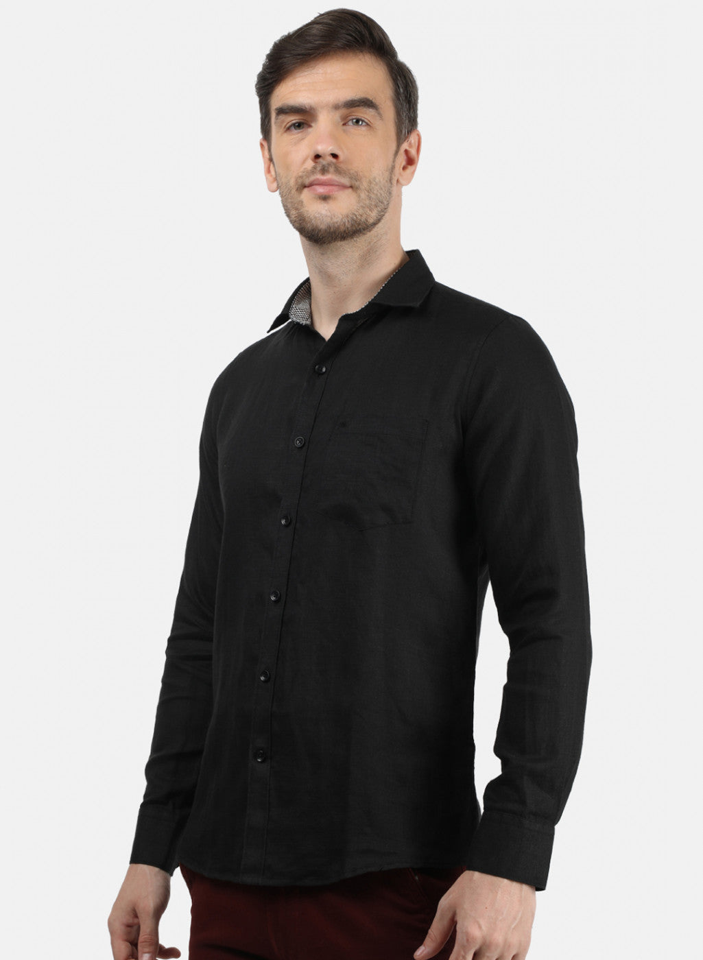 Men Black Solid Shirt