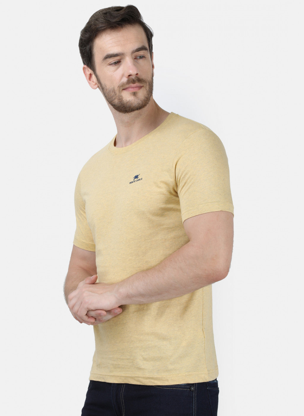 Mens Multi Color Plain T-Shirt