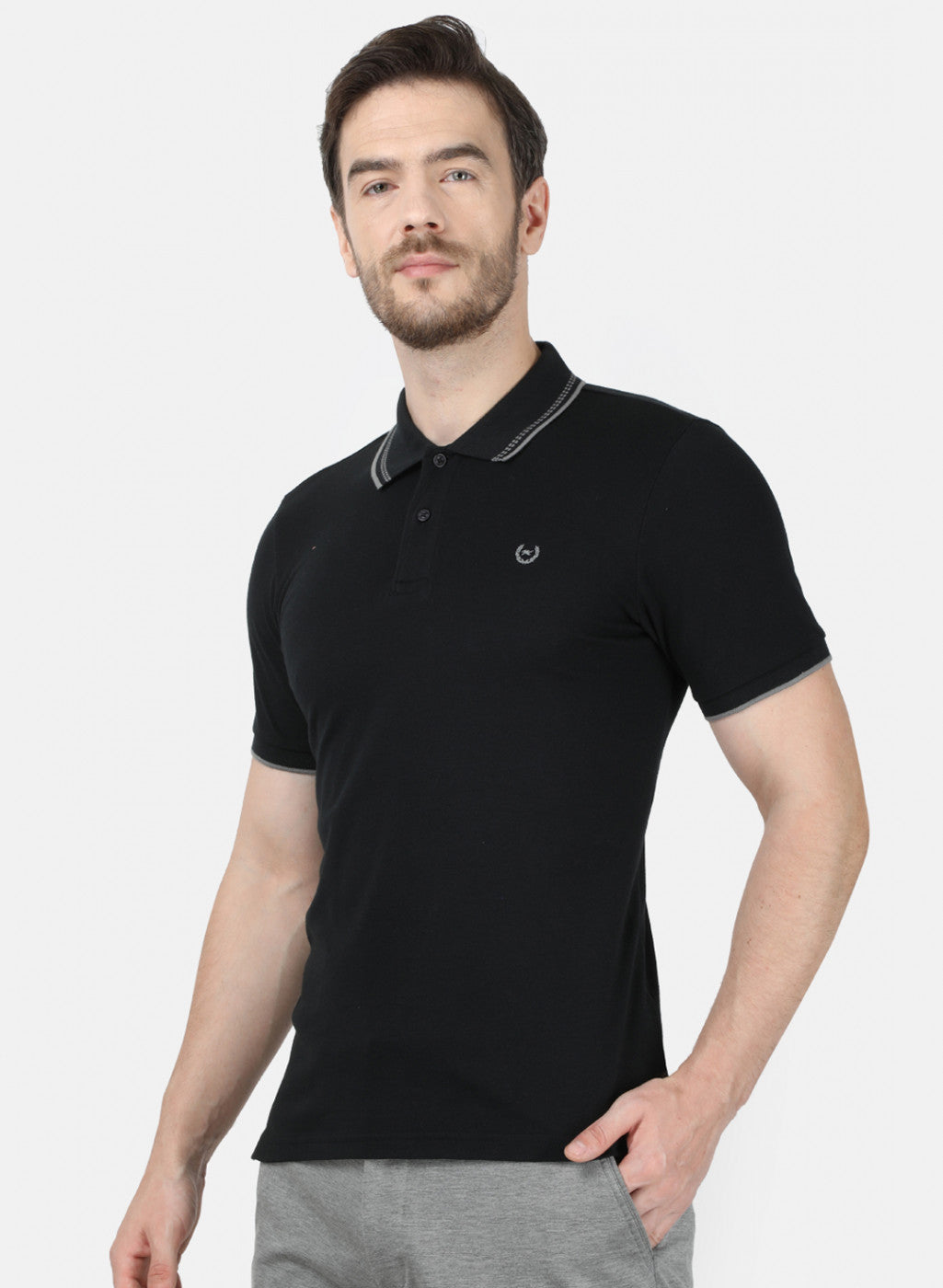 Mens Black Plain T-Shirt