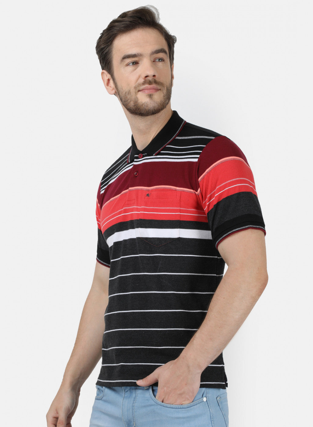 Mens Multicolor Stripe T-Shirt