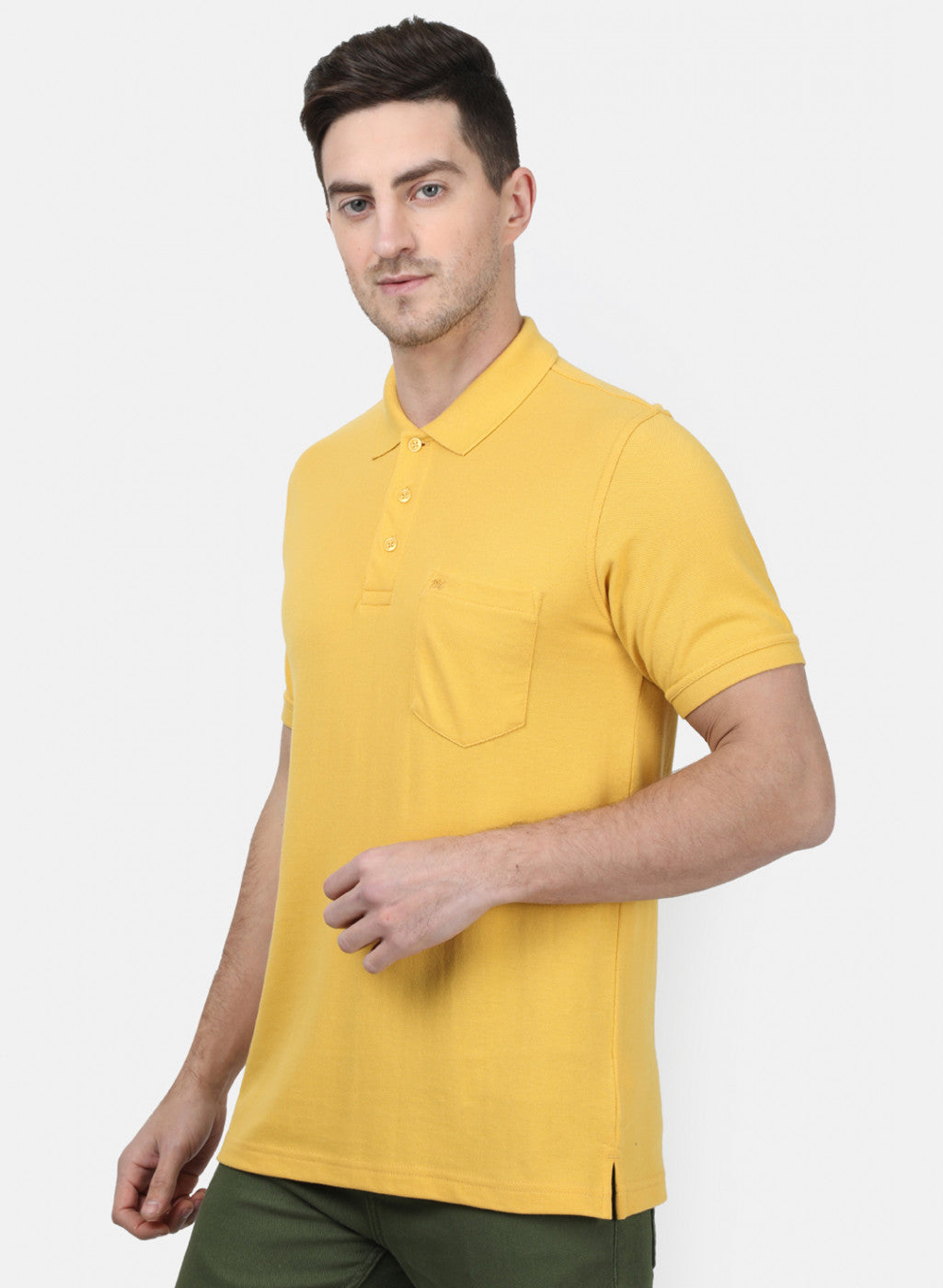 Mens Gold Plain T-Shirts