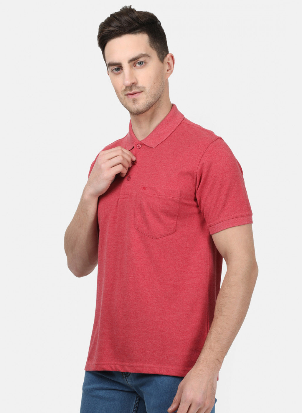 Mens Red Plain T-Shirts