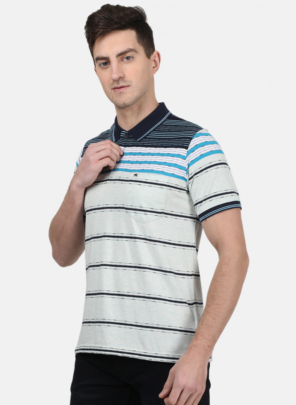 Mens Blue Stripe T-Shirt