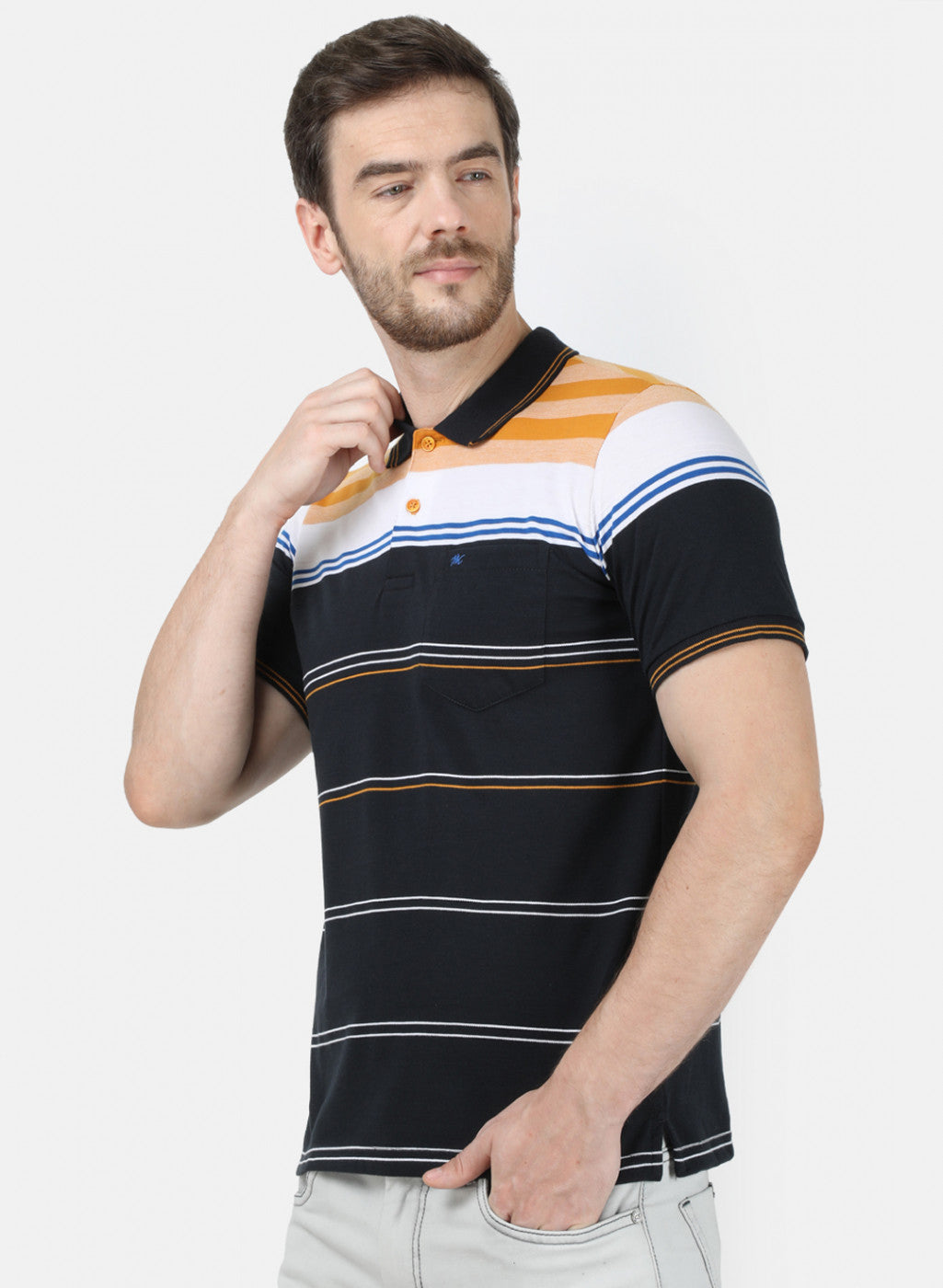 Mens Multi Color Stripe T-Shirt