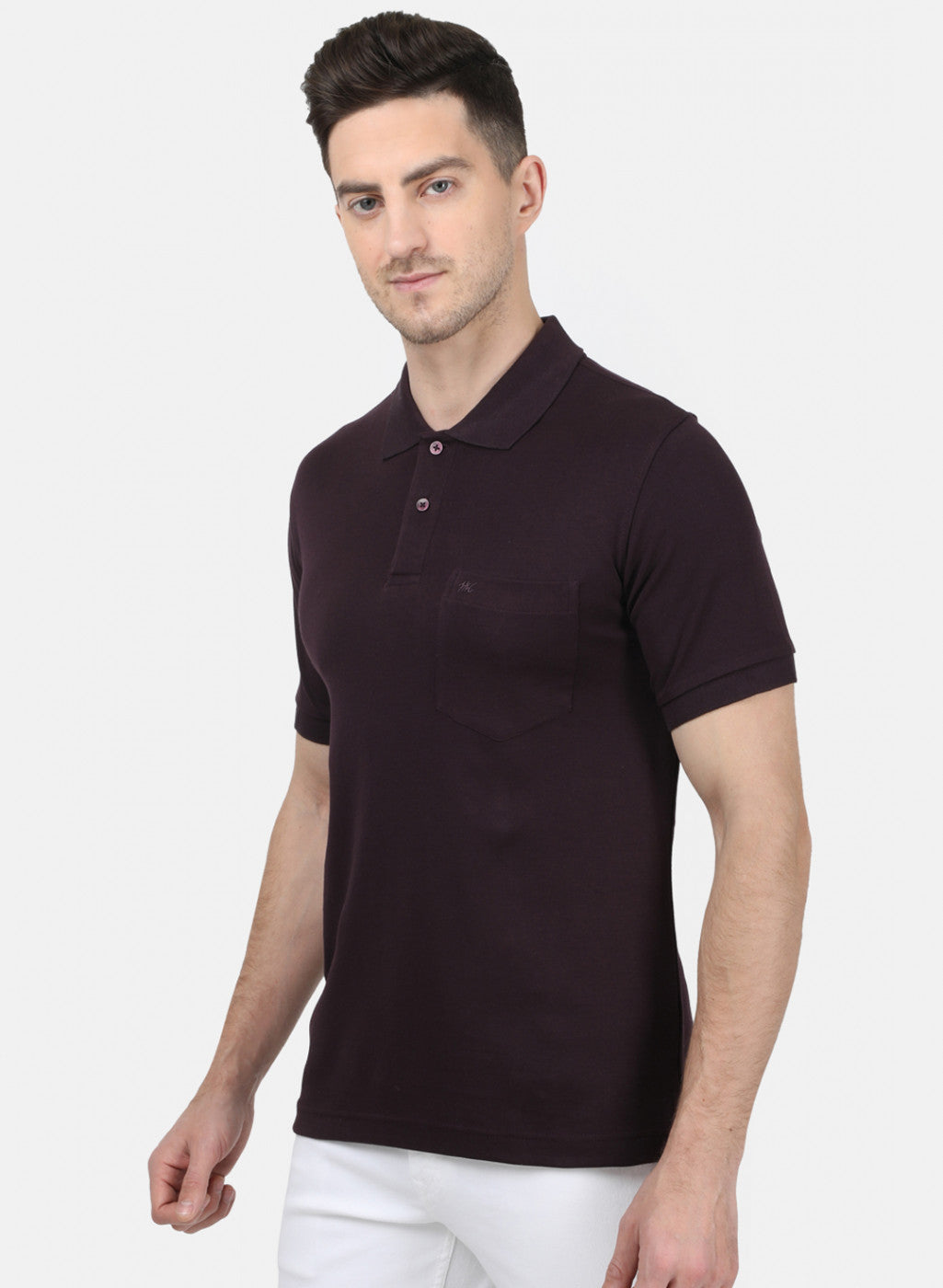 Mens Brown Plain T-Shirt