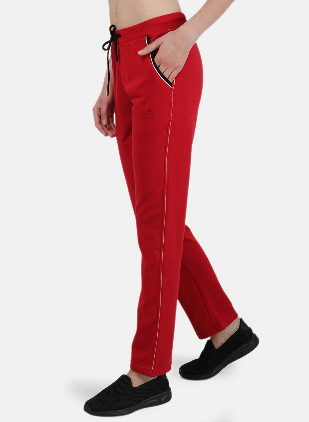 Womens Red Plain Lower