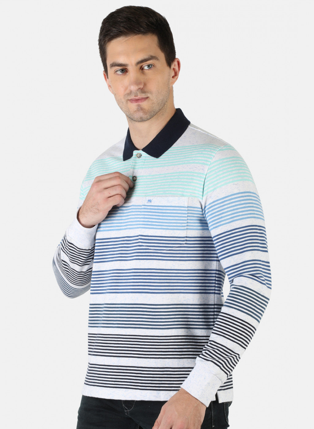 Men Blue Stripe T-Shirt