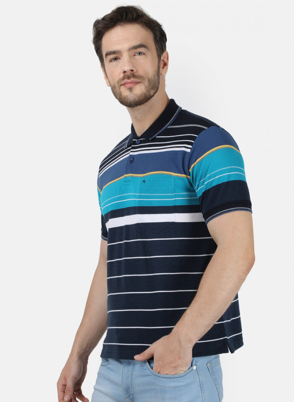 Mens Multicolor Stripe T-Shirt