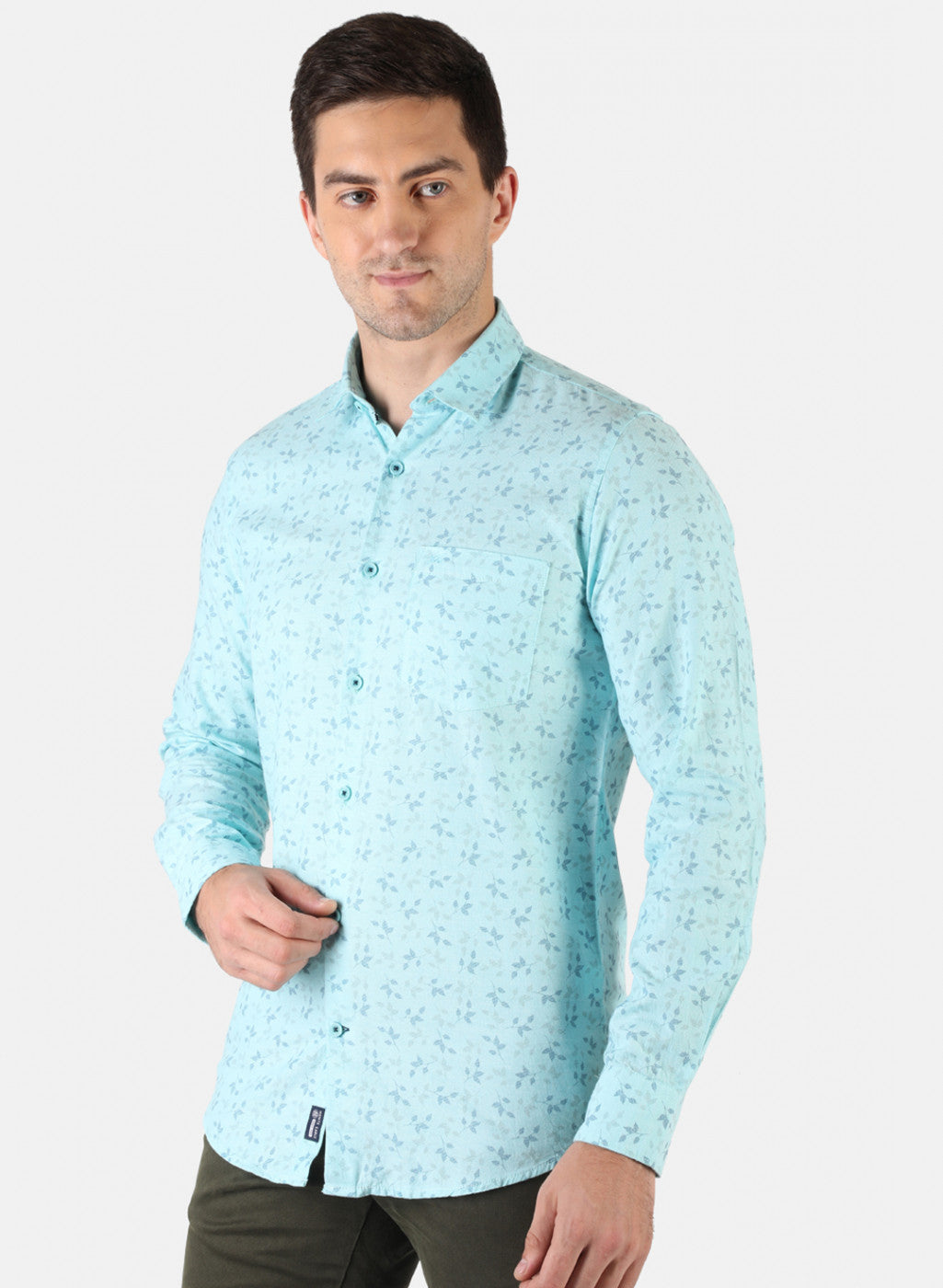 Men Green Printed Shirt