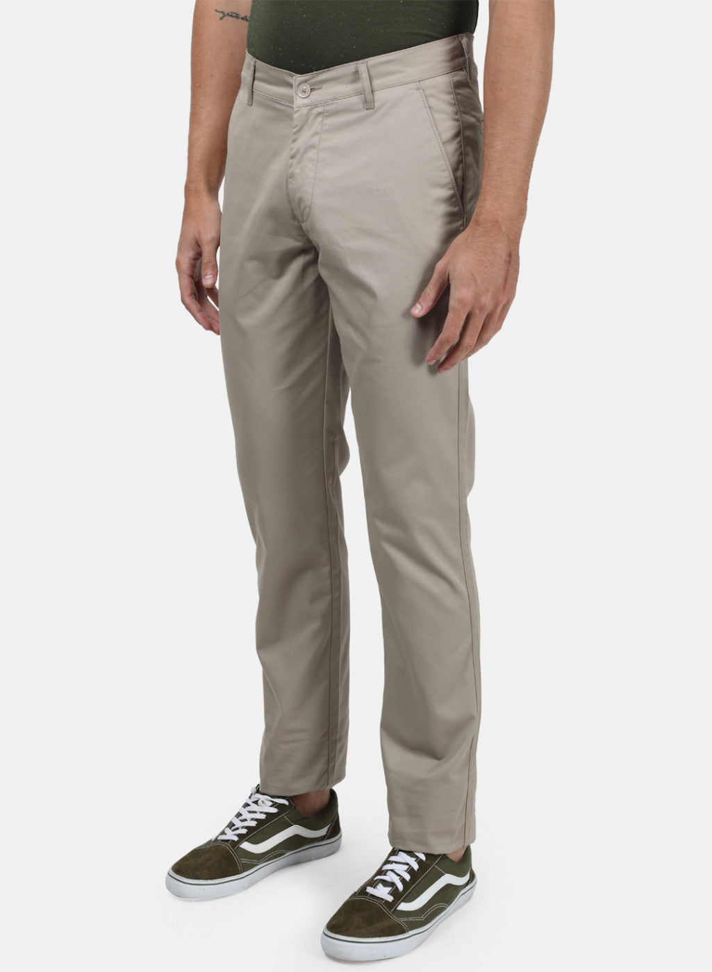 Men Grey Plain Trousers