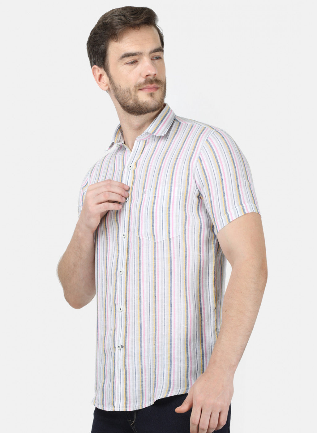 Mens Pink Stripe Shirt