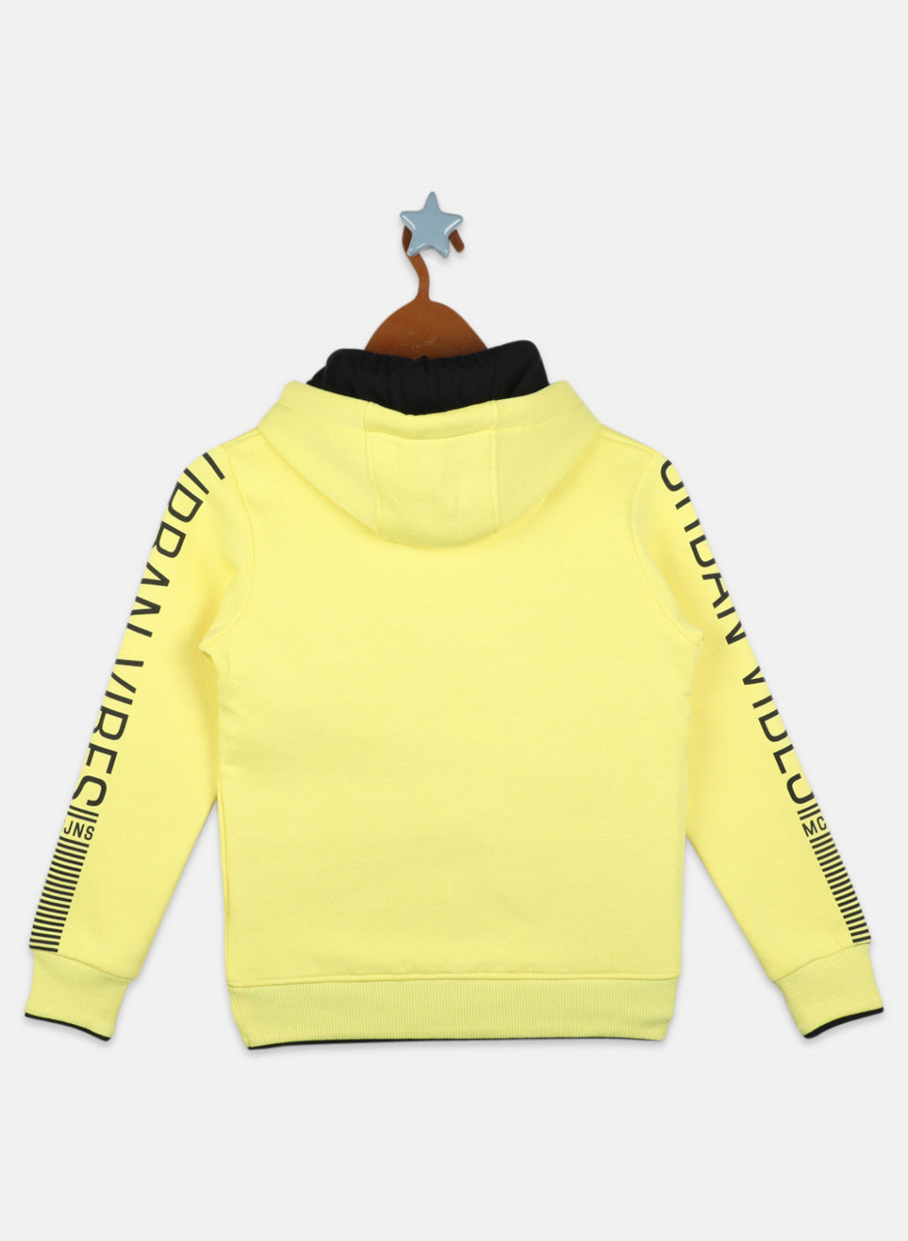 Boys Yellow Printed Sweatshirt