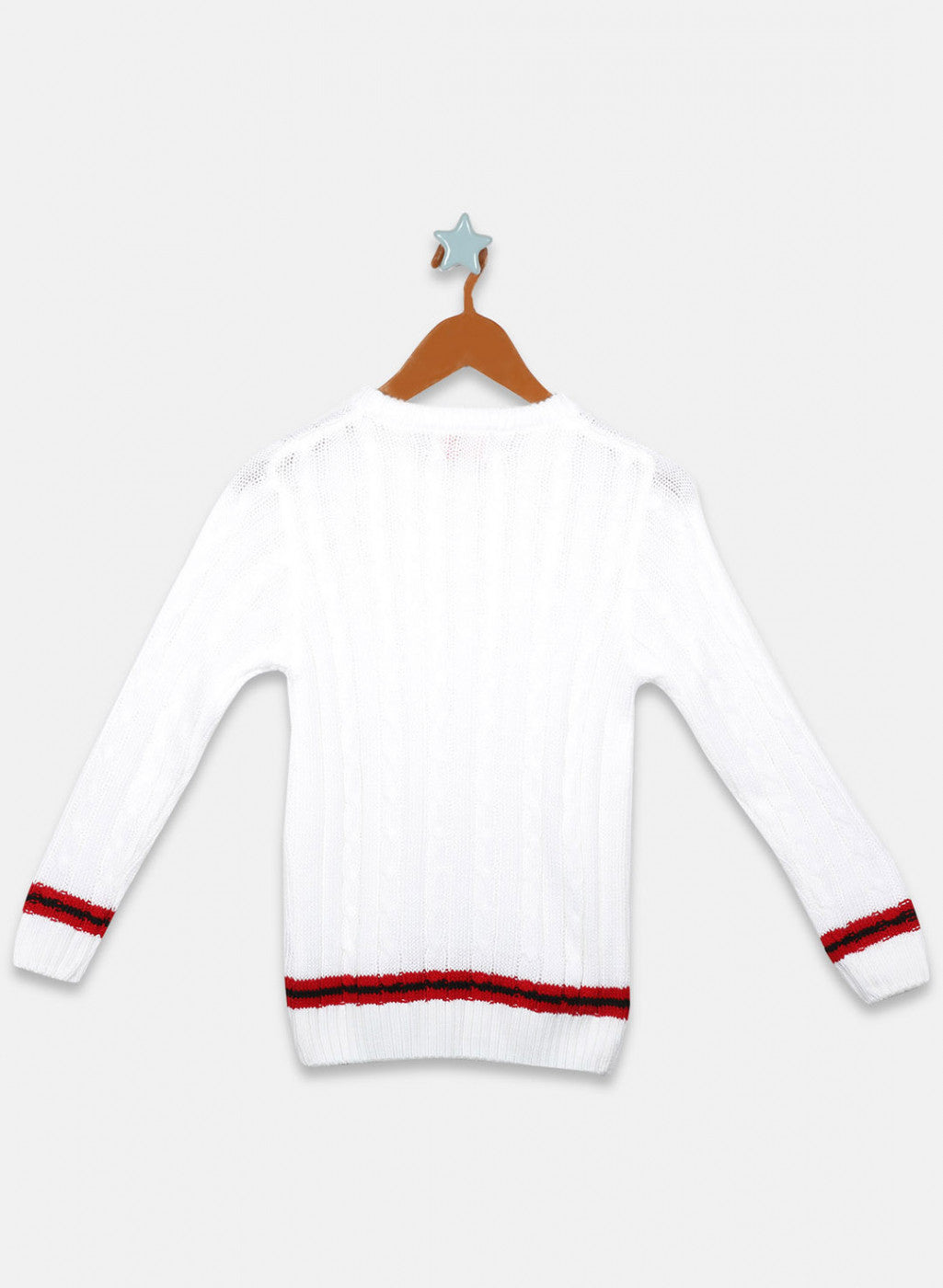 Oswal White Boys Pullover