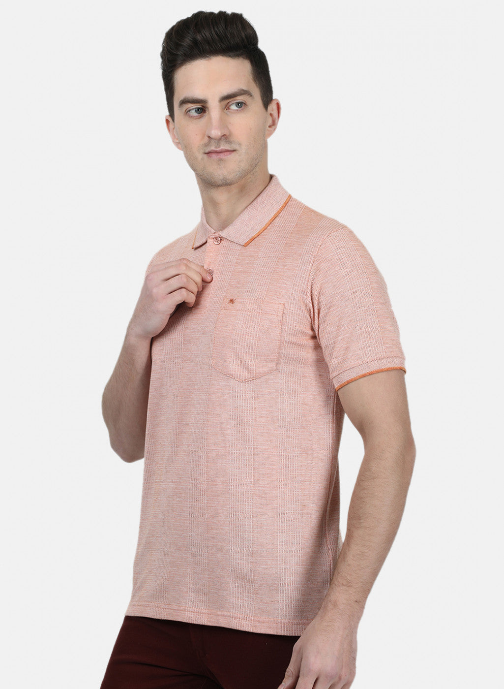 Mens Orange Stripe T-Shirt