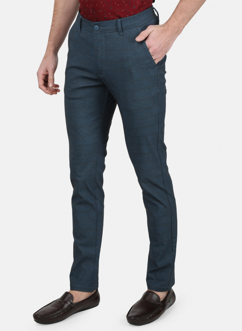 Mens Blue Smart Trouser