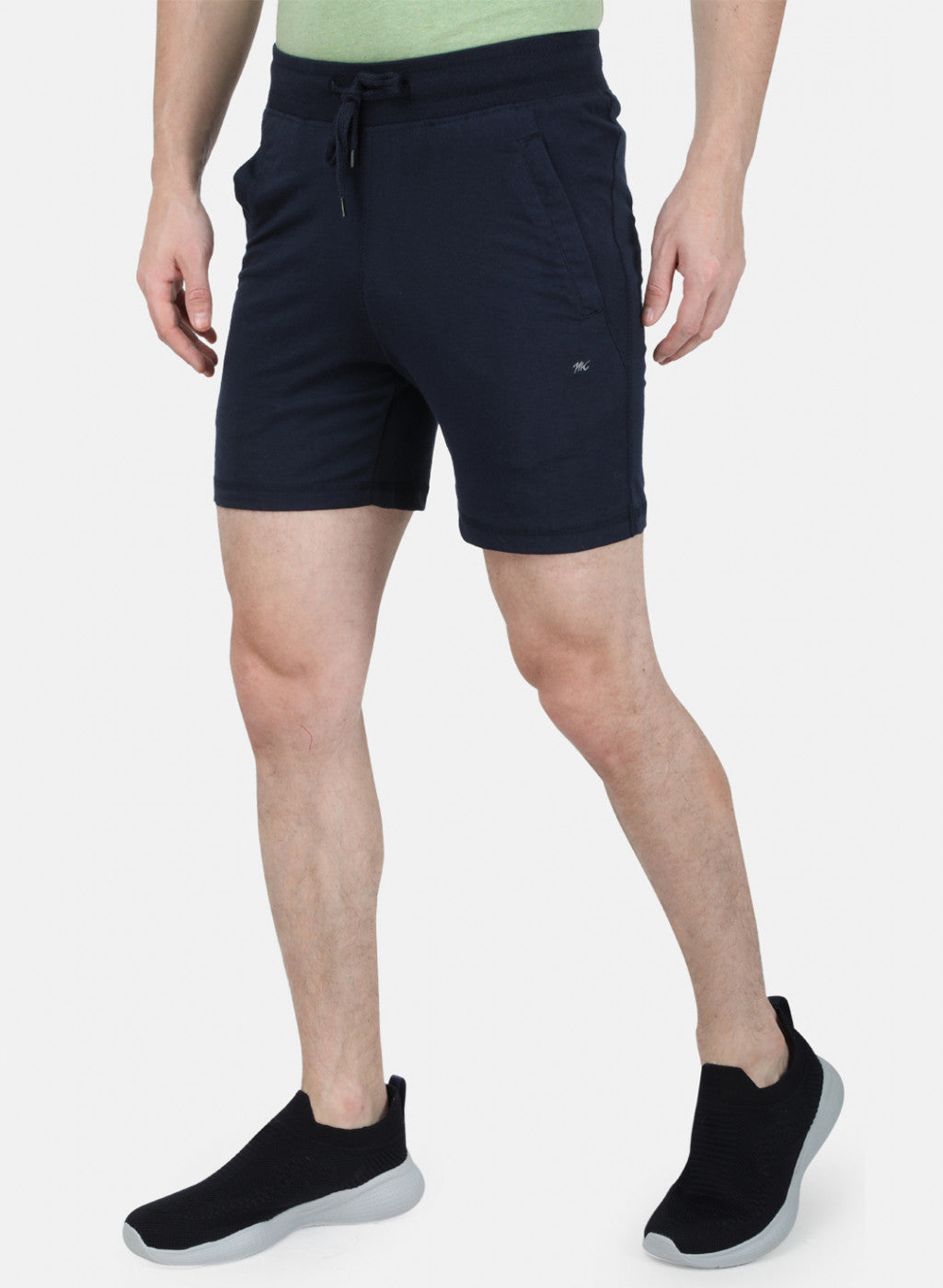 Mens NAvy Blue Plain Bermuda