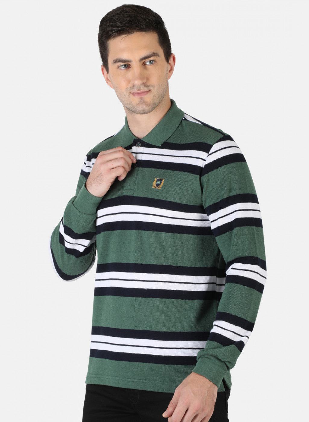 Men Green Stripe T-Shirt