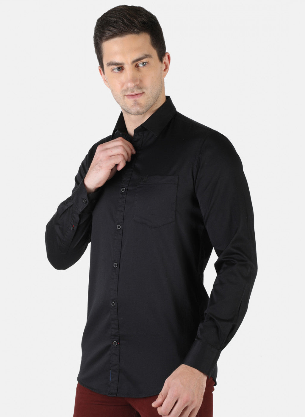 Men Black Solid Shirt