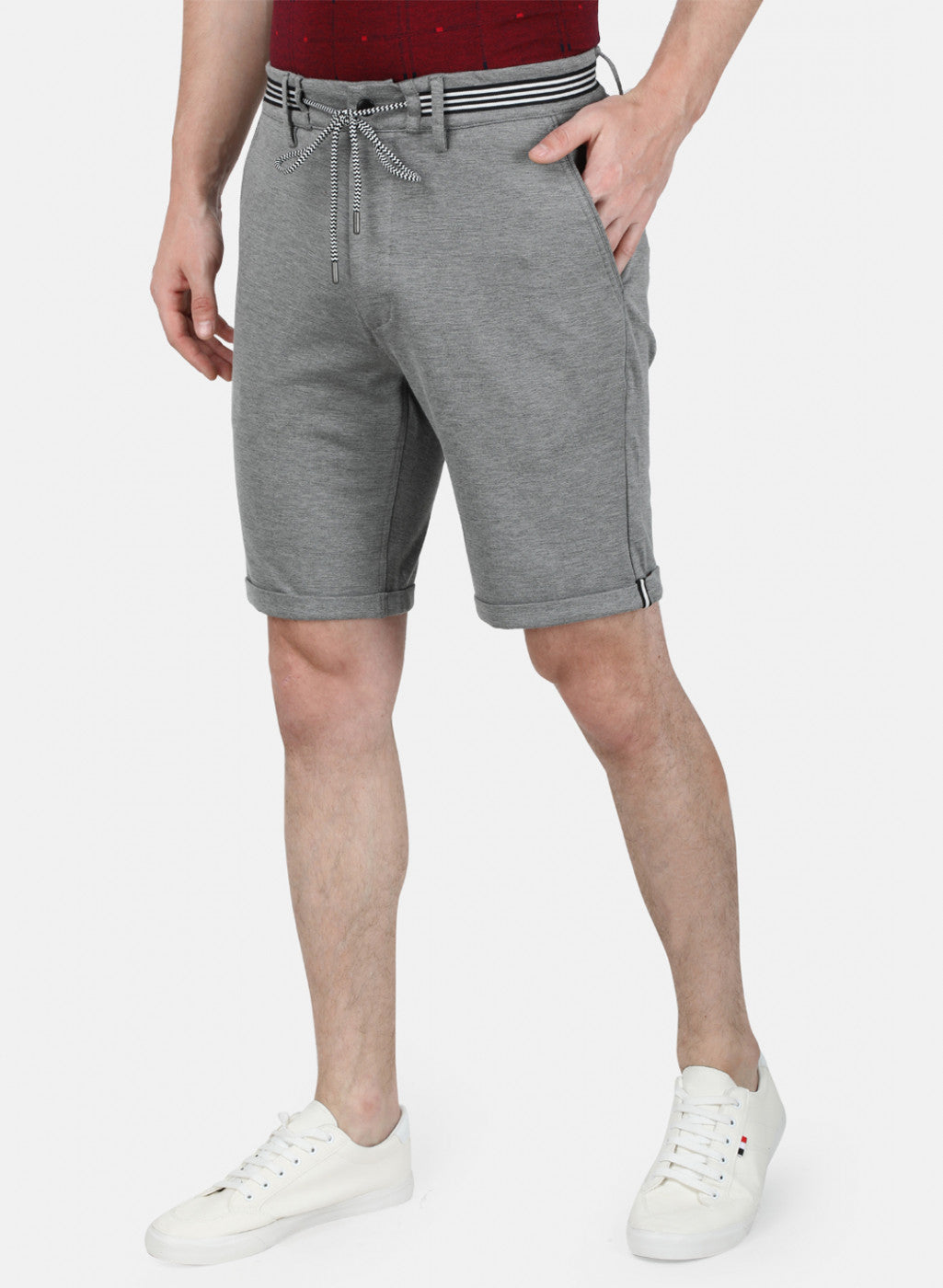 Mens Grey Plain Short