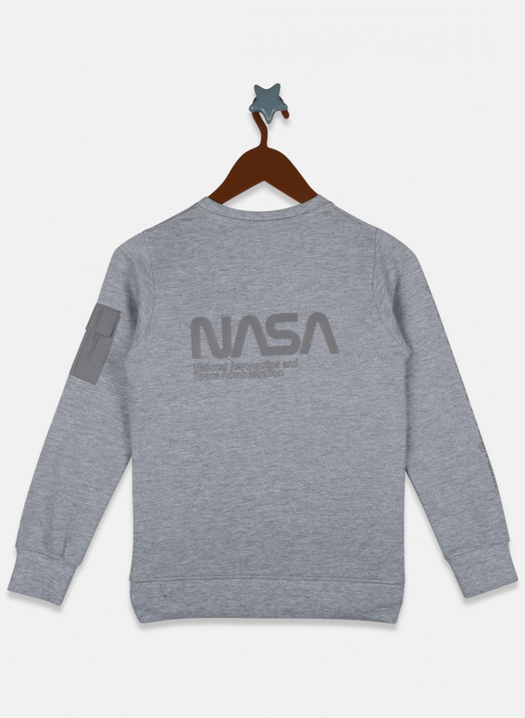 Boys Grey Printed Sweatshirt