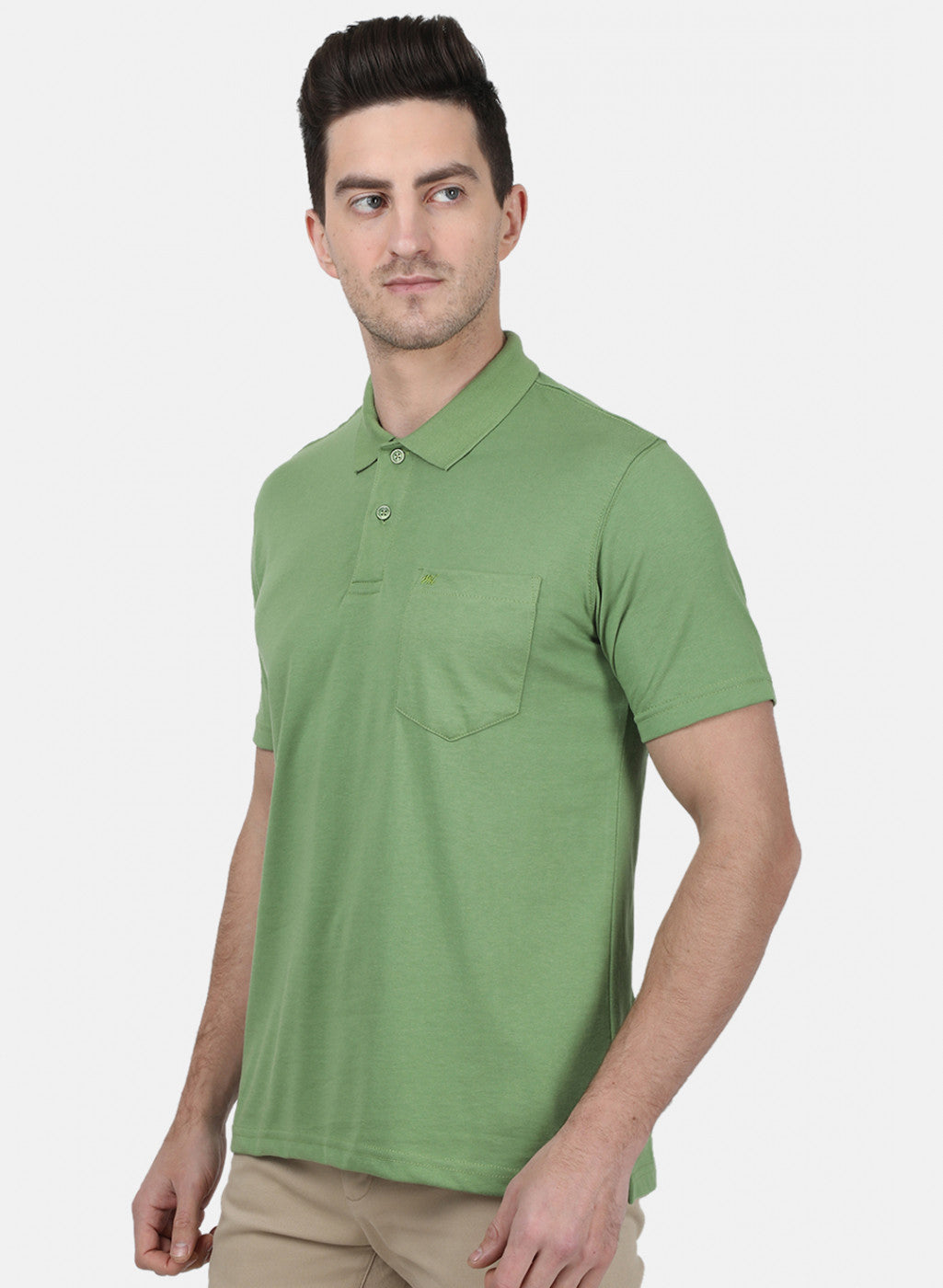 Mens Olive Plain T-Shirt