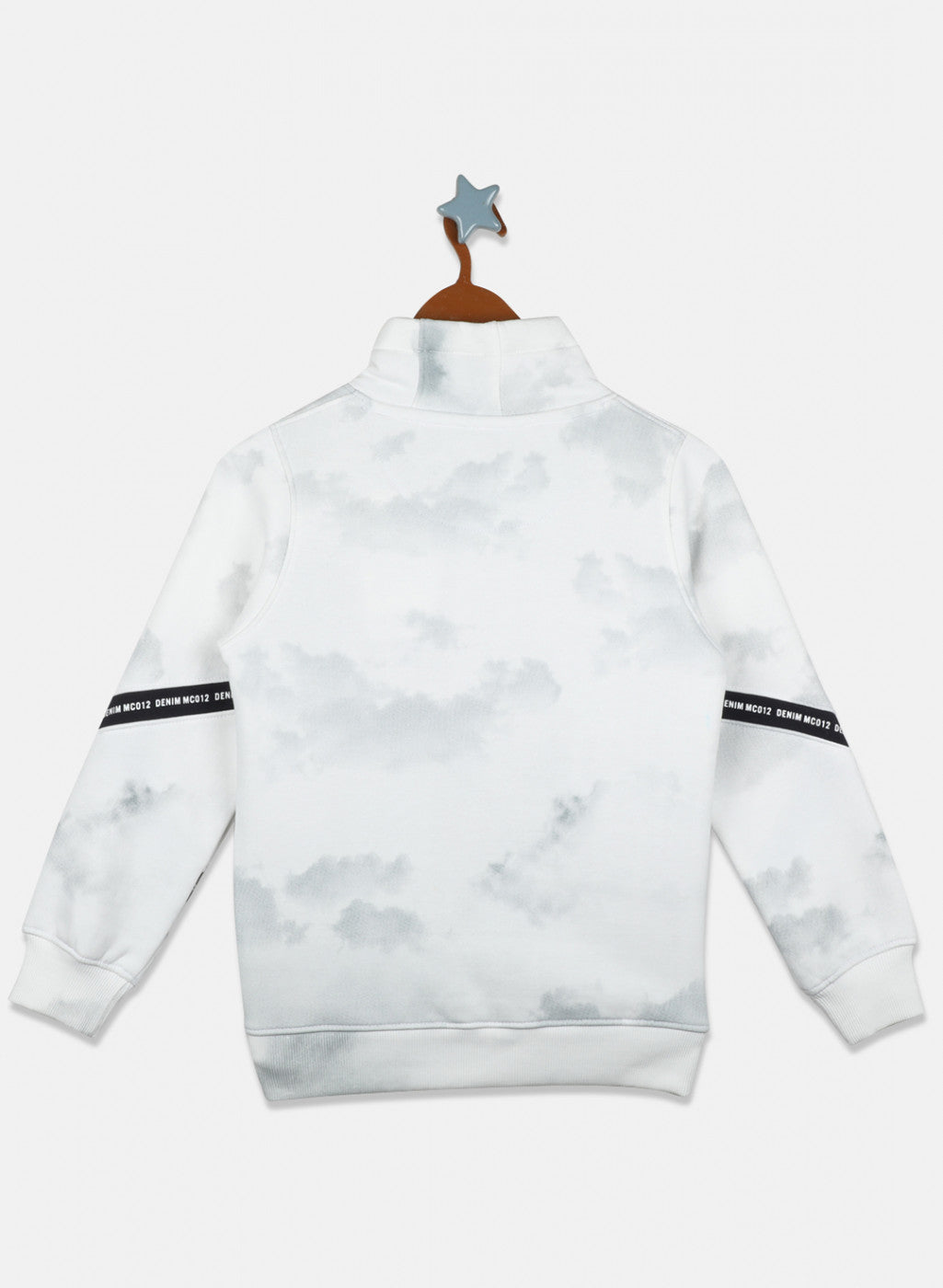 Boys White Printed Sweatshirt