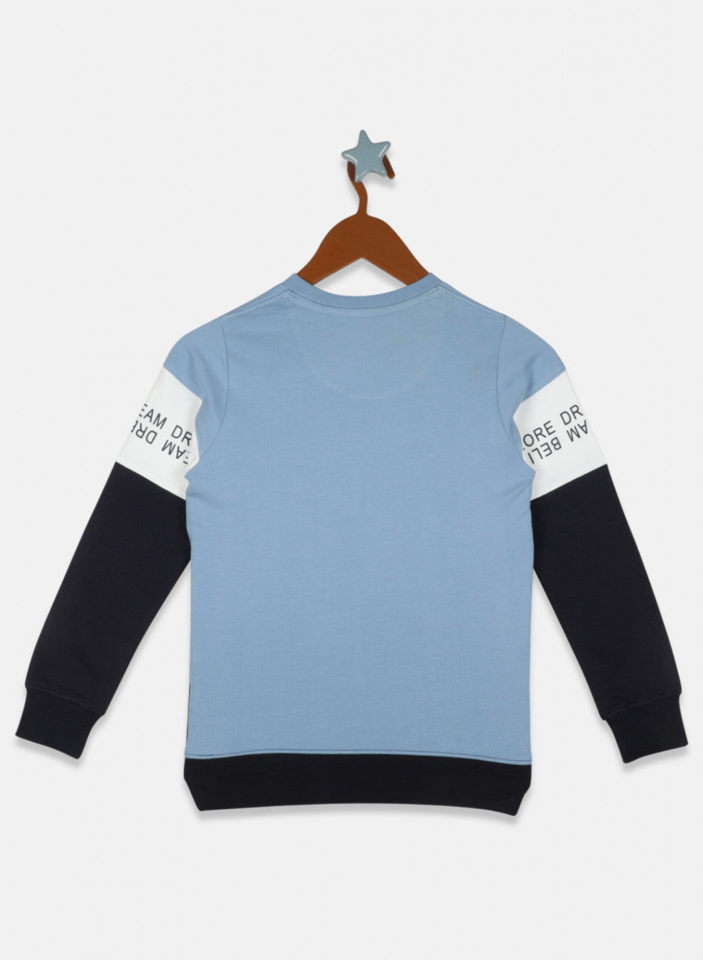 Boys Blue Printed Sweatshirt